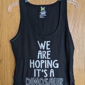 We Are Hoping It's a Dinosaur Maternity Tank Top Size Large